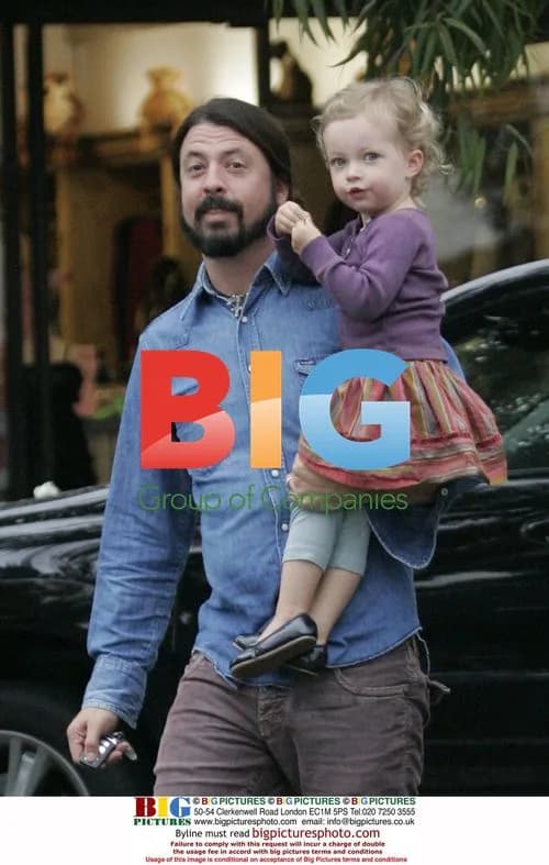 Dave Grohl with Family in Bel-Air