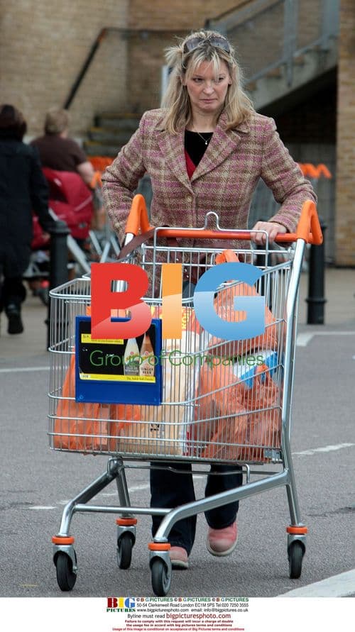 Gillian Taylforth shopping in London