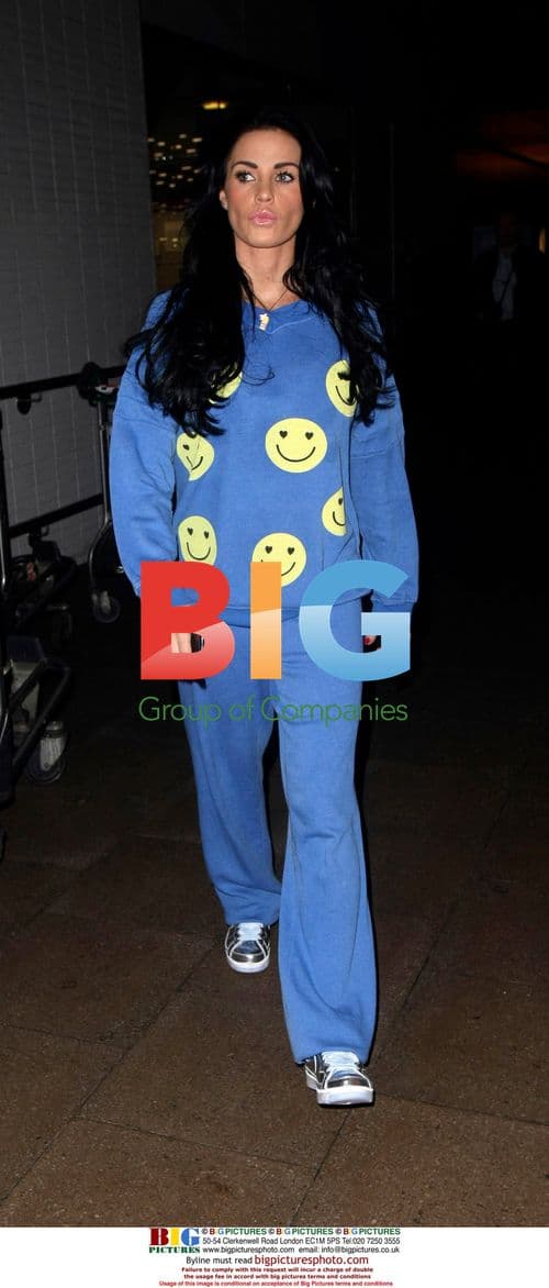 Katie Price arrives in the UK