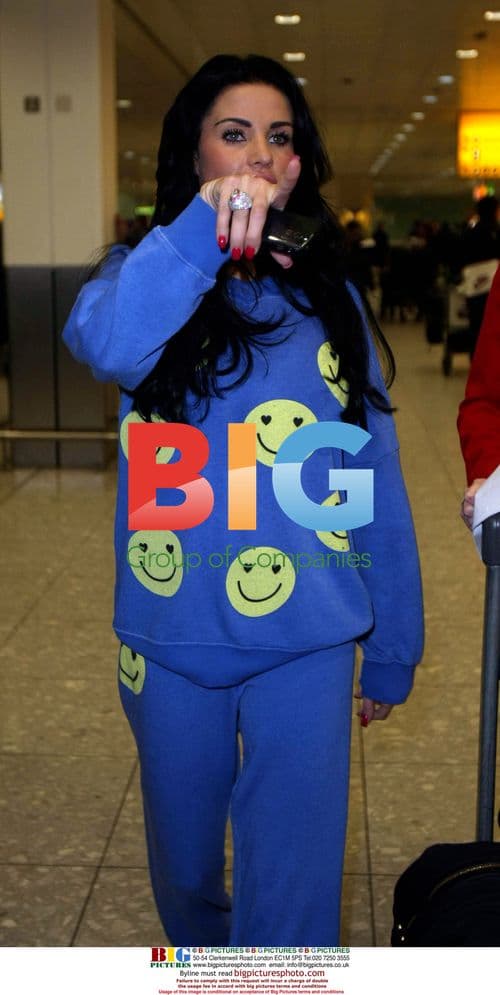 Katie Price arrives in UK