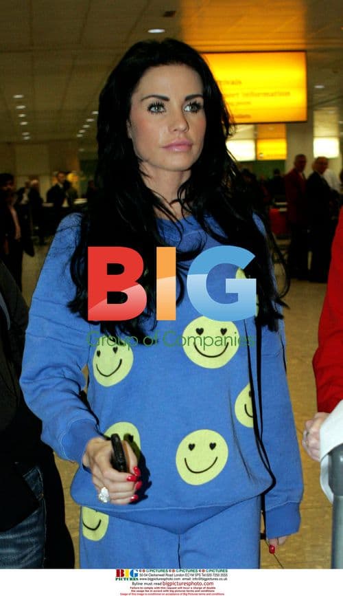 Katie Price Arrives at UK Airport