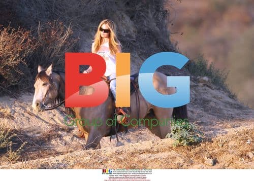 TV presenter Cat Deeley riding horse in LA