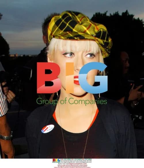 Christina Aguilera Votes on Election Day