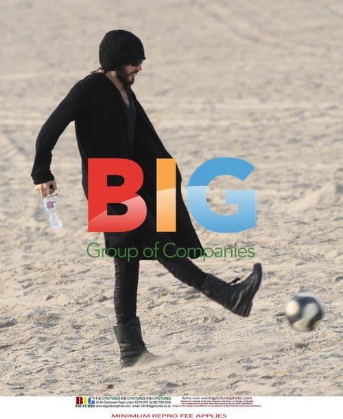 Russell Brand plays football in L.A.