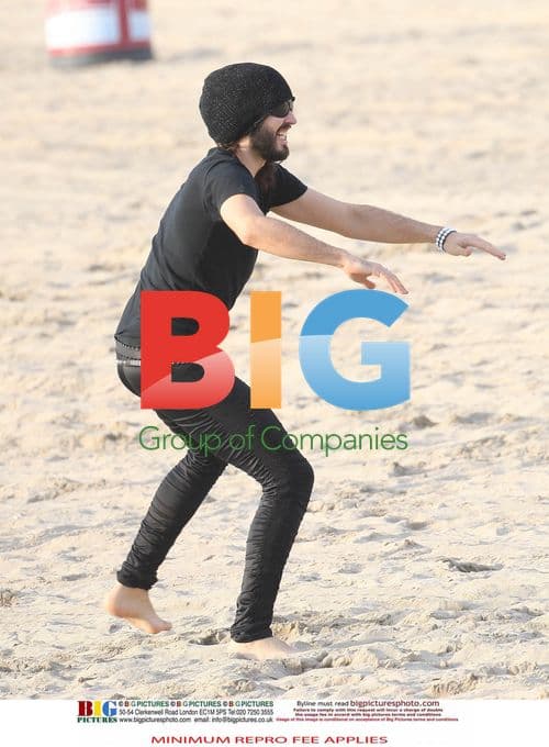 Russell Brand and friends play football in LA