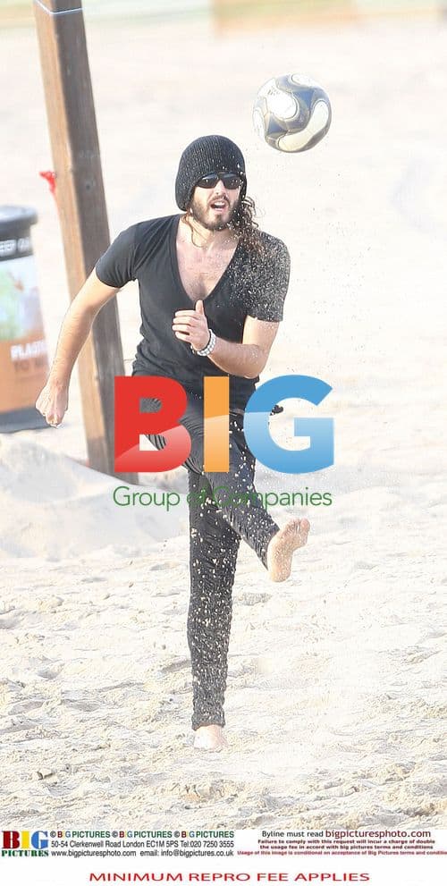Russell Brand Plays Football in LA
