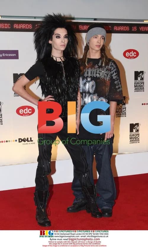 Bill Kaulitz and Tom Kaulitz of Tokio Hotel at MTV EMAs 2008