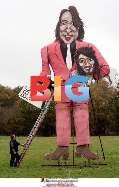 Effigy of Ross and Brand to be burnt