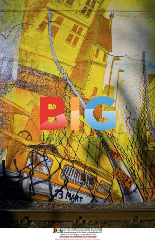 Massive Graffiti Mural at Brussels Tramstop