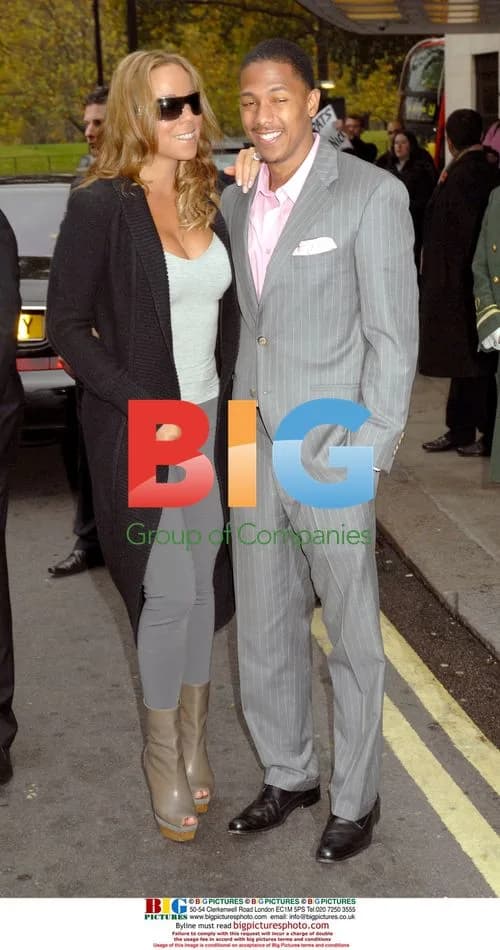Mariah Carey and Nick Cannon at Dorchester Hotel