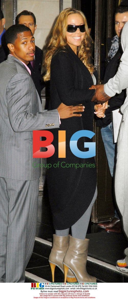 Mariah Carey and Nick Cannon at Dorchester hotel