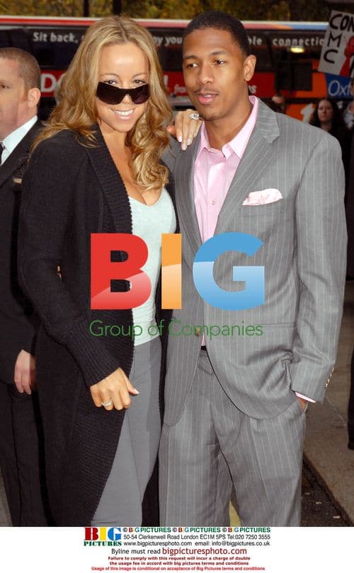 Mariah Carey and Nick Cannon arrive at Dorchester hotel