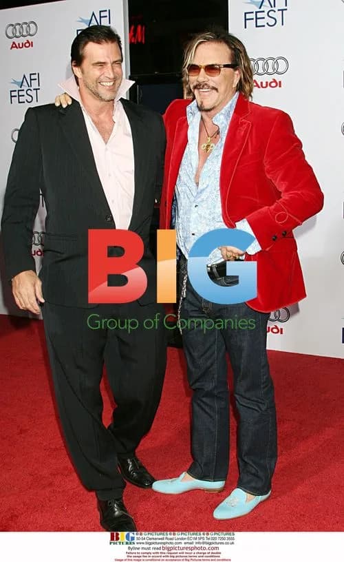 John Enos and Mickey Rourke at 'The Wrestler' Premiere