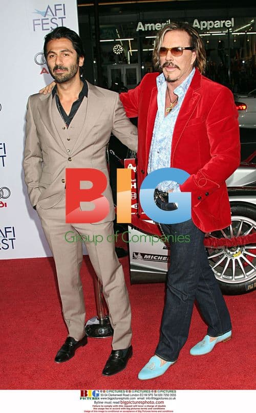 Armin Amiri and Mickey Rourke at 'The Wrestler' Premiere