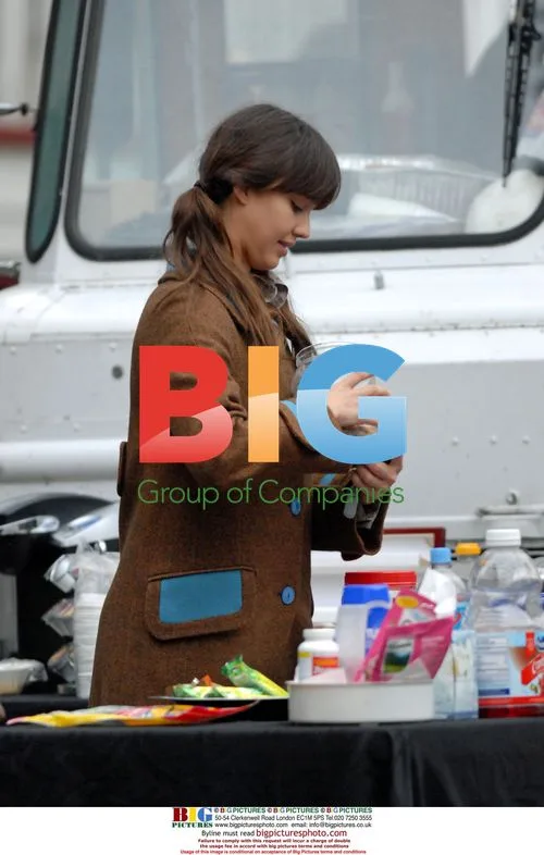 Jessica Alba on set of 'An Invisible Sign' film