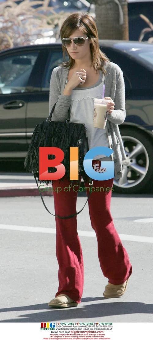 Ashley Tisdale gets ice coffee in Toluca Lake