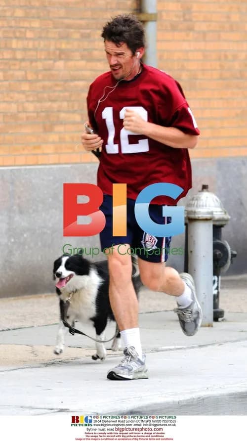 Ethan Hawke Exercises with Dog