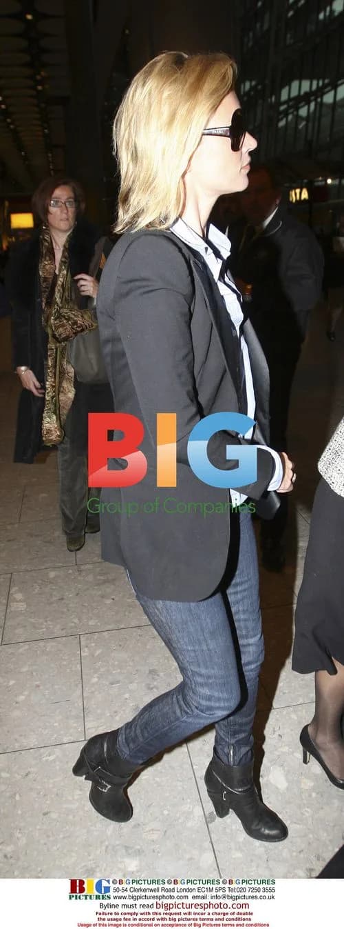 Kate Moss Arrives at Heathrow, London