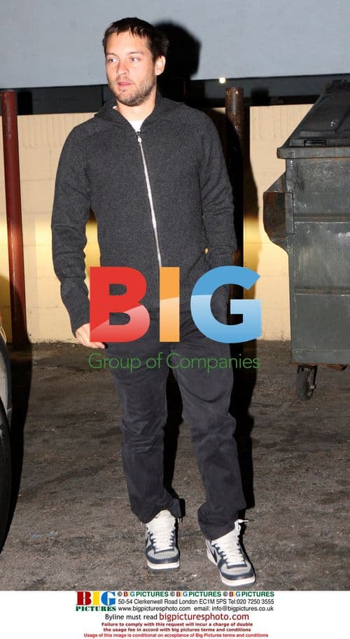 Toby Maguire with family at Orso restaurant