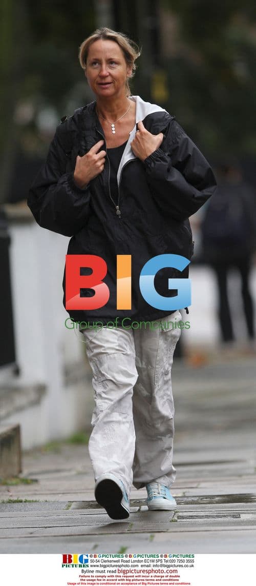 Carol McGiffin goes for a rainy stroll