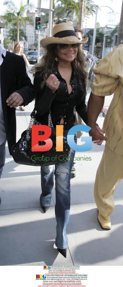 La Toya Jackson strolling on Rodeo Drive