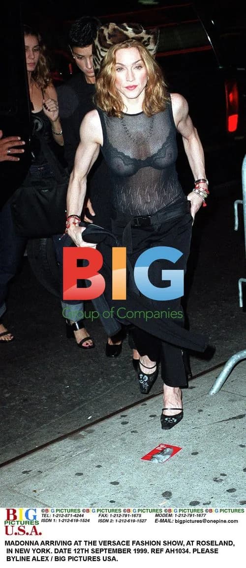 Madonna at Versace Fashion Show