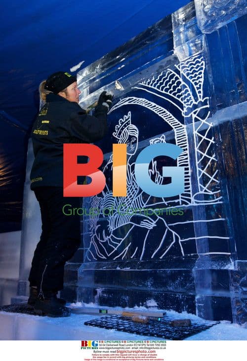 Ice sculpture at "Ice Magic" exhibition in Brussels
