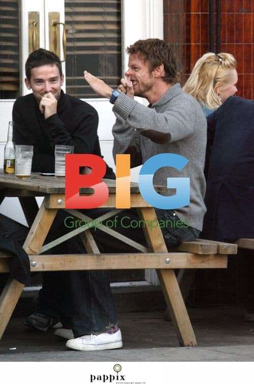 Jenson Button Enjoys Pint at London Pub