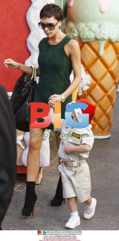 Victoria Beckham shopping at The Grove with son Cruz