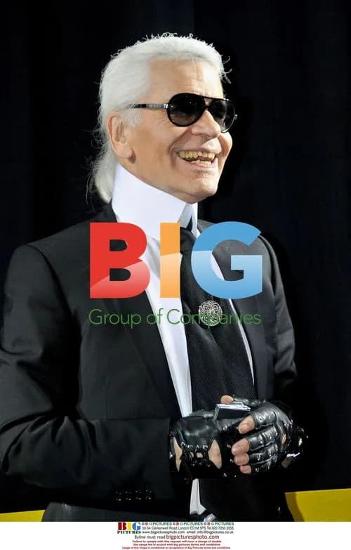 Karl Lagerfeld turns on Christmas lights