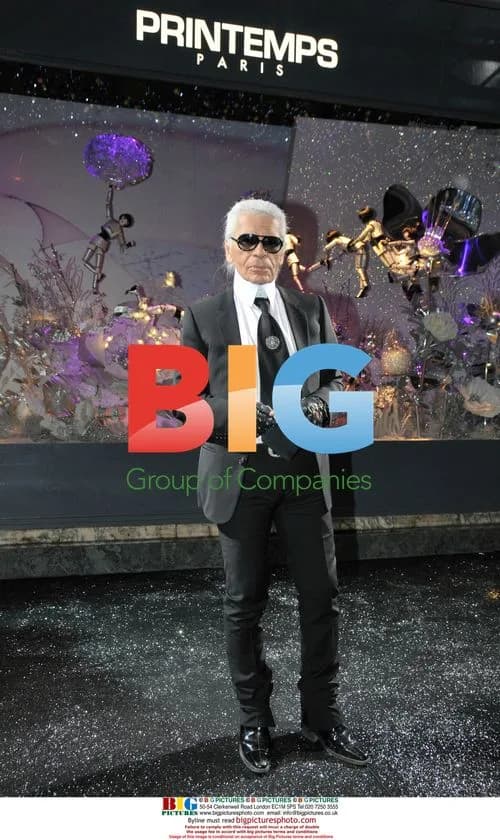 Karl Lagerfeld Turns on Printemps Lights