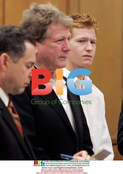 Ryan O'Neal and son Griffin at Malibu court