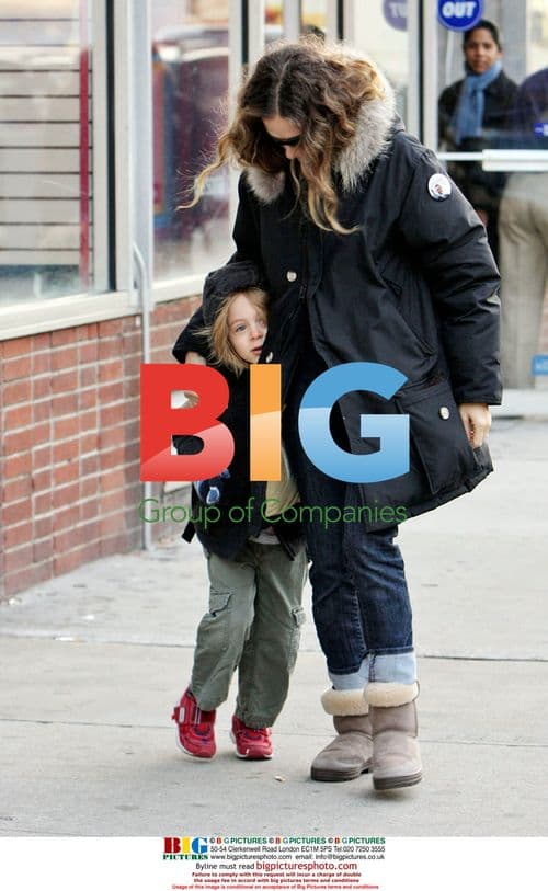 Sarah Jessica Parker and son head to school