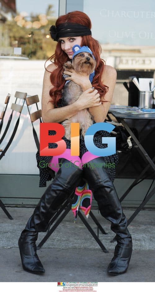 Phoebe Price Lunches With Yorkie in LA