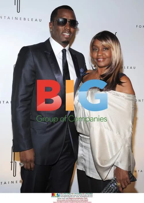 P. Diddy and Mom at Fontainebleau Opening