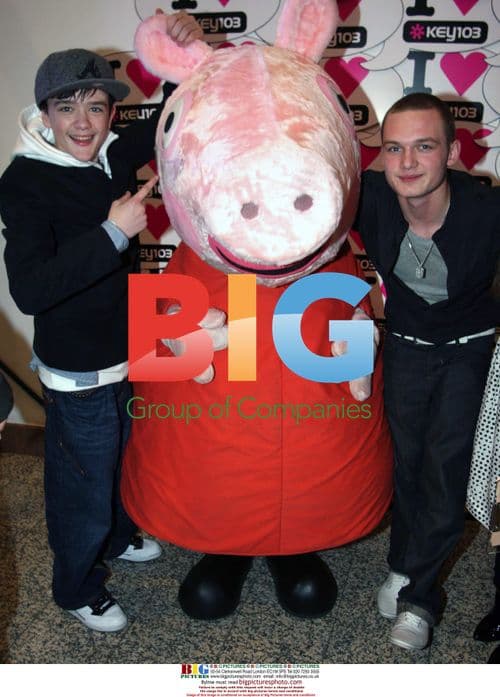 George Sampson and Scott Bruton with Peppa Pig