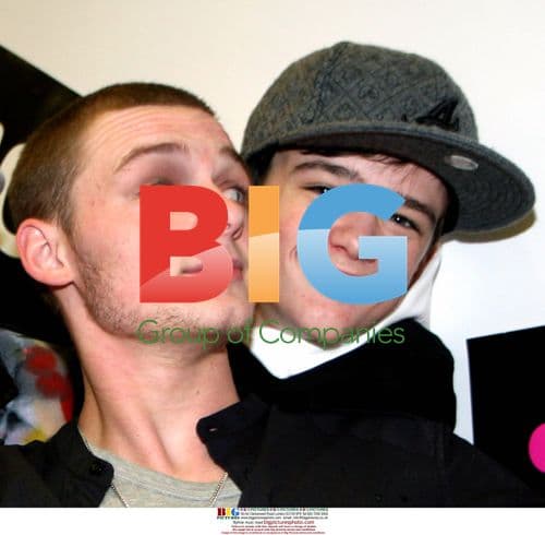 George Sampson and Scott Bruton with Peppa Pig