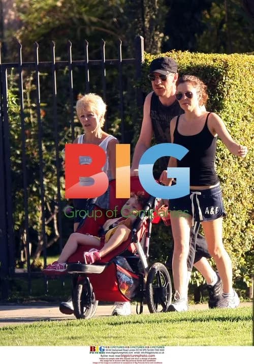 Anna Friel and family out for a stroll