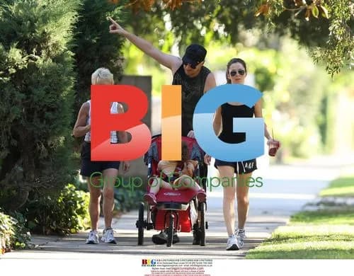Anna Friel and family out for a stroll