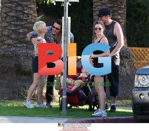 Anna Friel and family out in Hollywood Hills