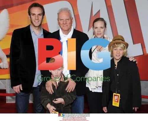 Malcolm McDowell and family at Bolt premiere