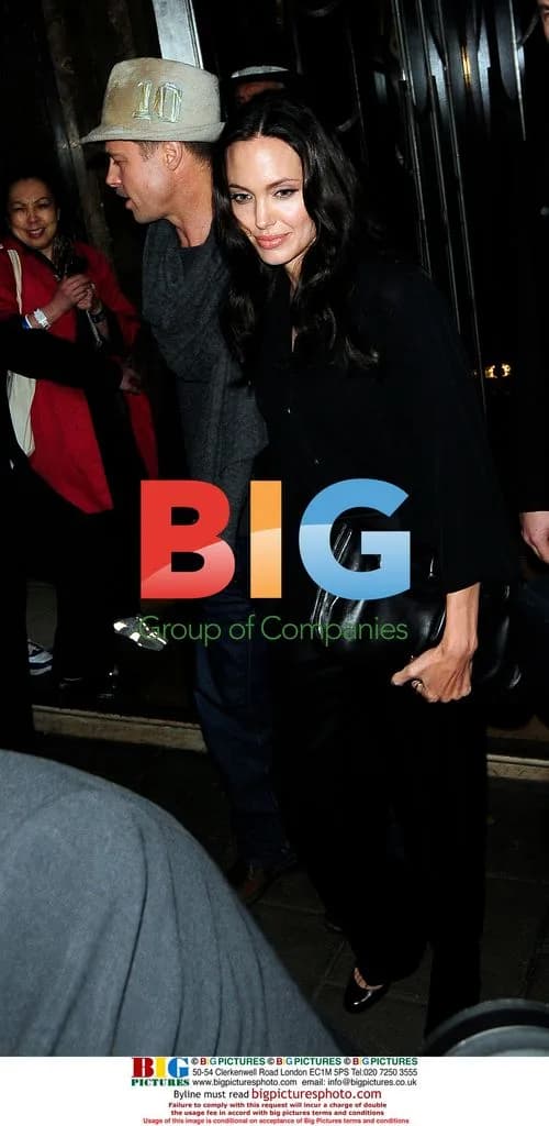 Angelina Jolie and Brad Pitt leaving London hotel