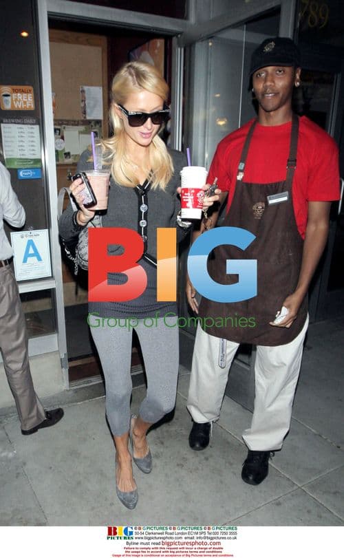 Paris Hilton shopping at Coffee Bean