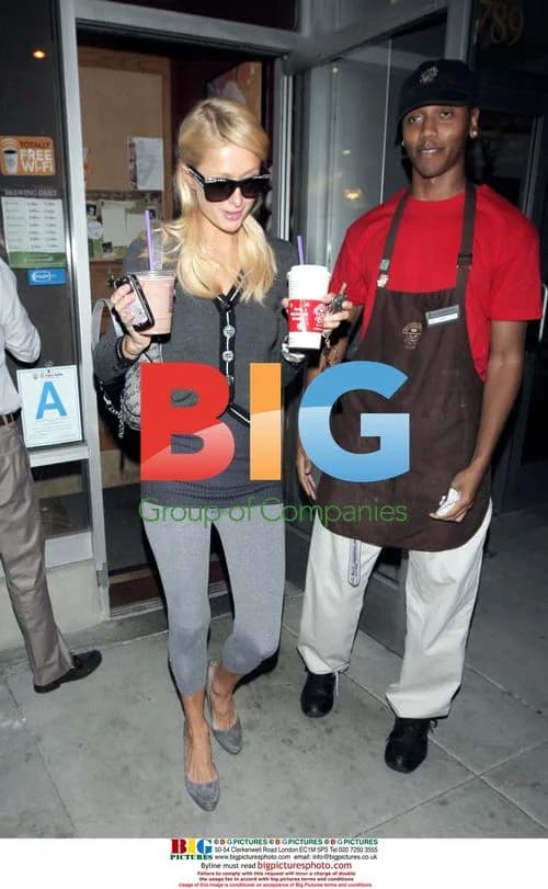 Paris Hilton shopping at Coffee Bean