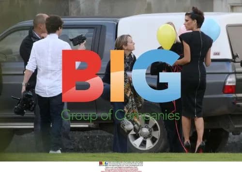Victoria and David Beckham filming DVB Clothes Range