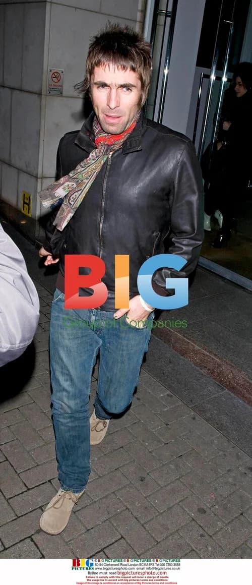 Liam Gallagher outside Nobu
