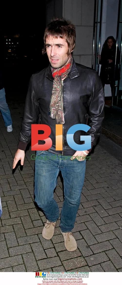 Liam Gallagher outside Nobu