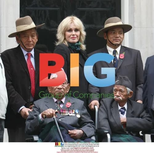 Joanna Lumley and Gurkha Justice Campaign at 10 Downing St