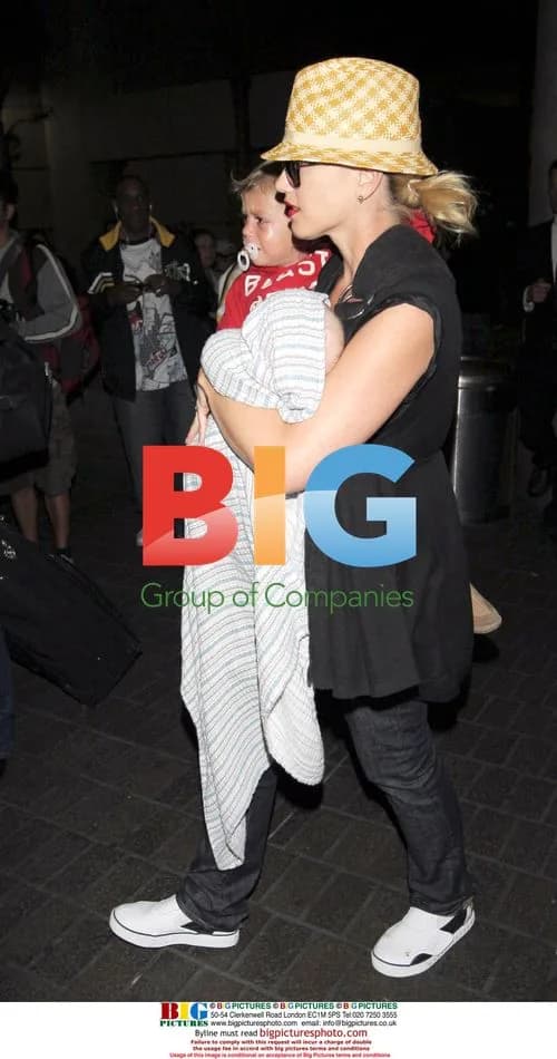 Gwen Stefani and family arrive at LAX