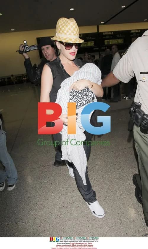 Gwen Stefani and family arrive at LAX